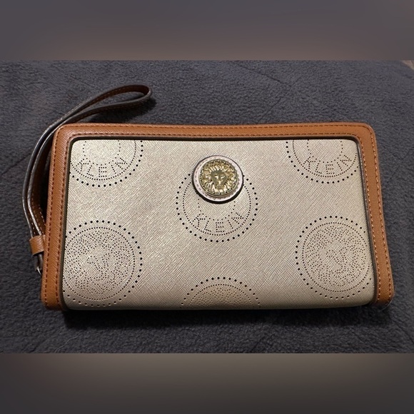 Anne Klein Handbags - Anne Klein Lion Logo Wristlet Wallet